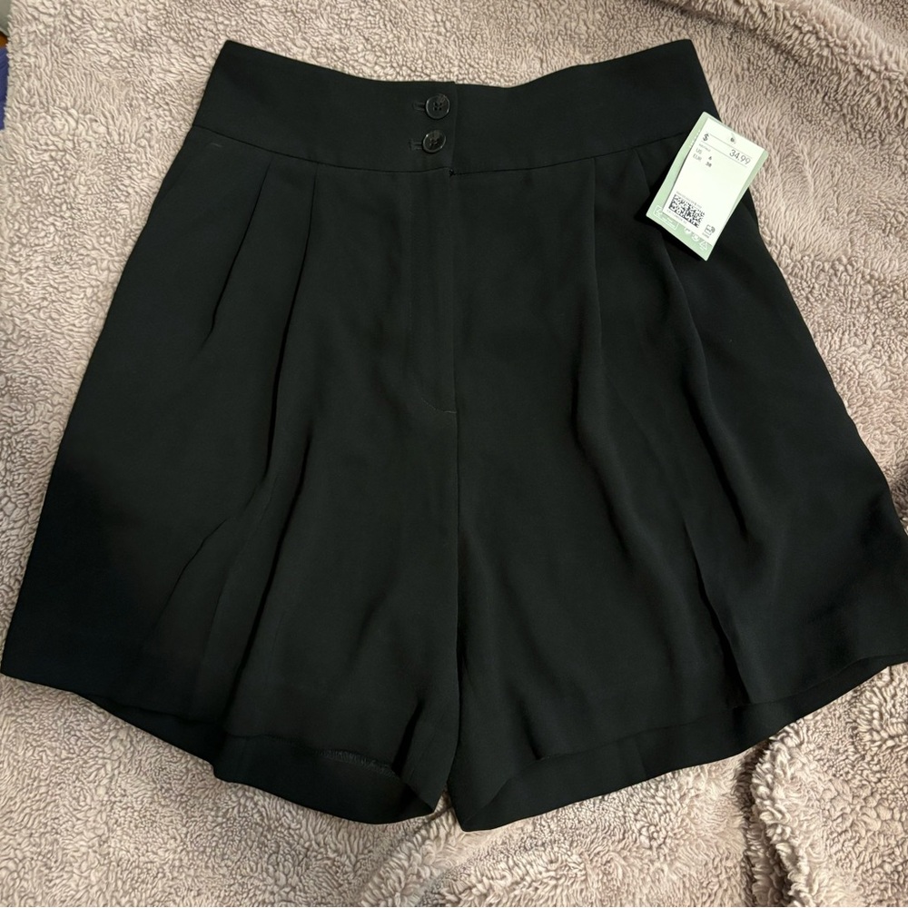H&M Black High Waist Women's Shorts